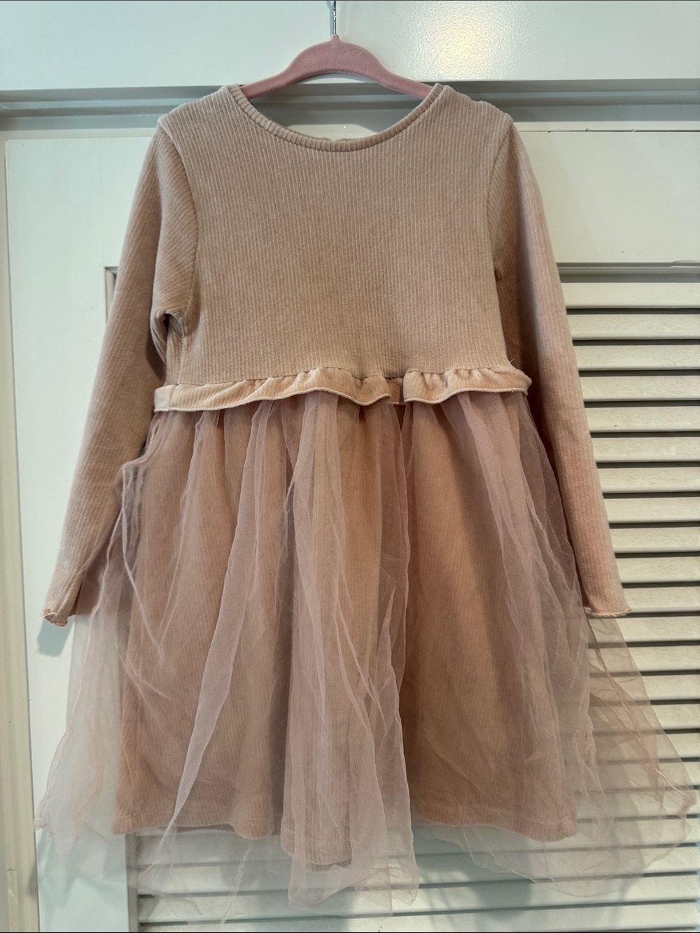 Zara Girls Pink Dusty Rose Tulle Dress